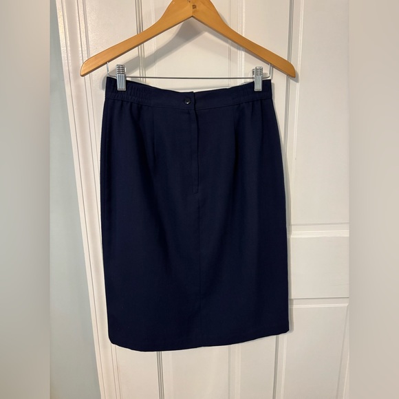 Sag Harbor Elegant Navy Blue Women's Skirt Vintage - Picture 4 of 9